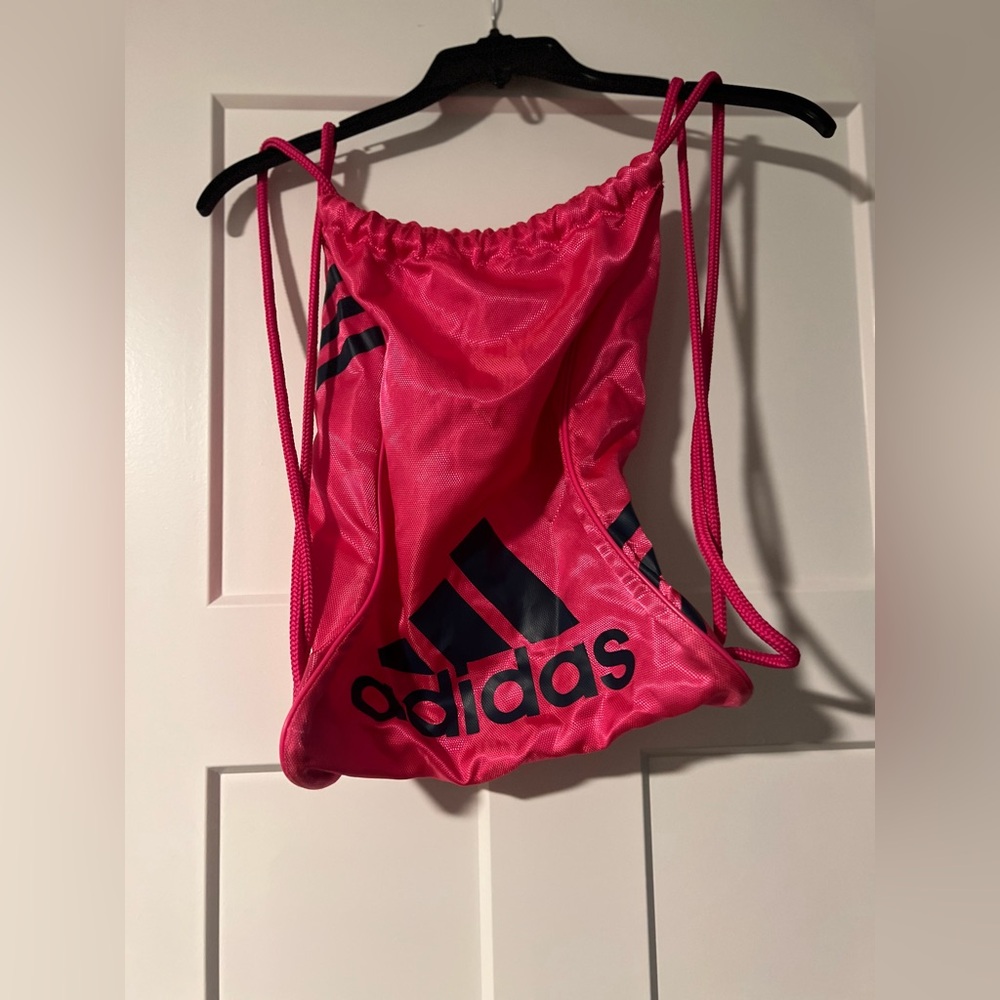 Adidas Bright Pink Drawstring Bag